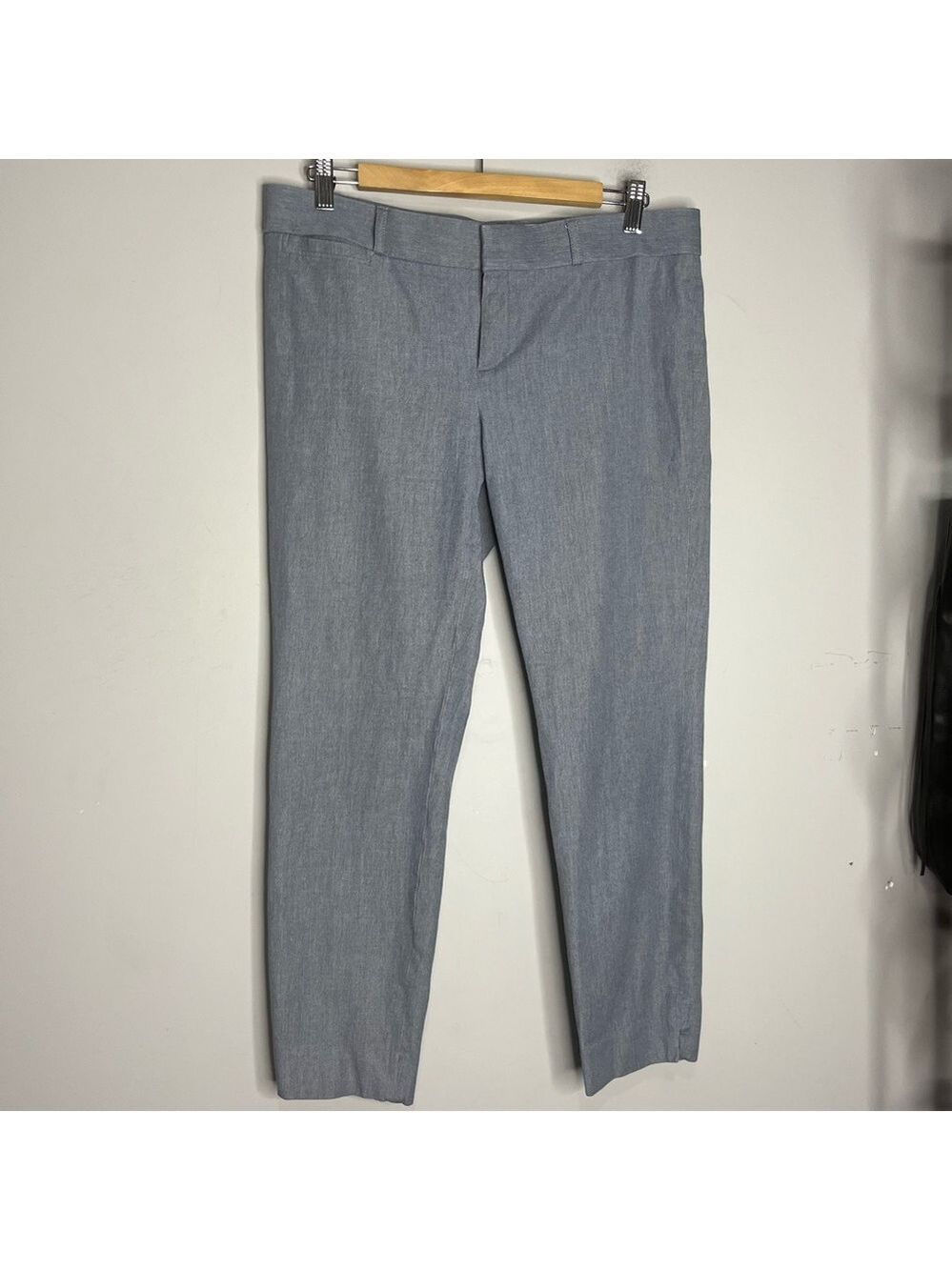 Banana Republic Sloan Fit Slim Cropped Grey/Blue Ankle Pants, size 10 - Picture 2 of 12